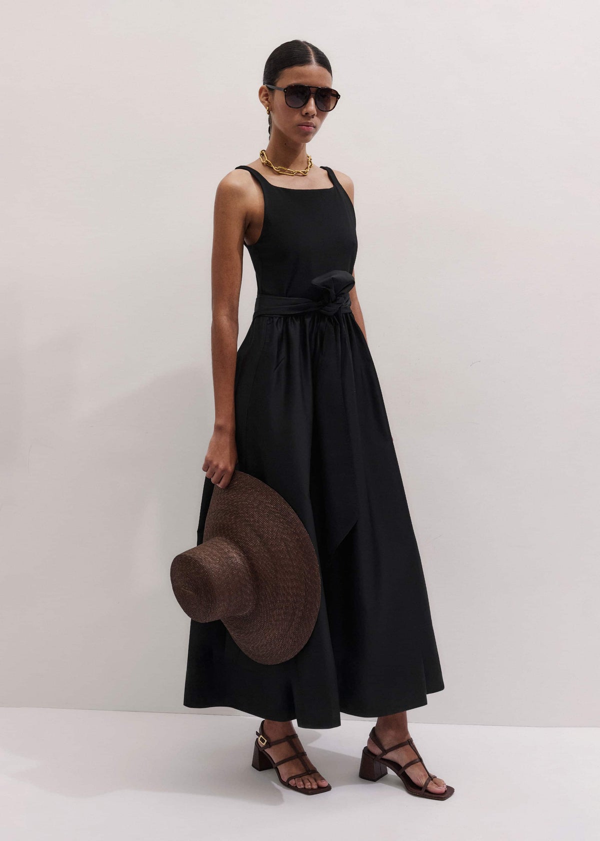 ME+EM Clothing Black Fit + Flare Maxi Dress