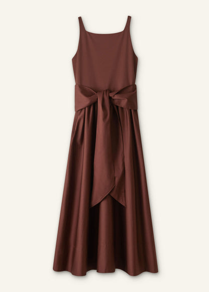 ME+EM Clothing Cinnamon Brown Fit + Flare Maxi Dress