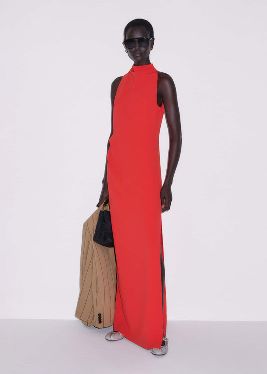 ME+EM Clothing Red Draped Full Length Dress