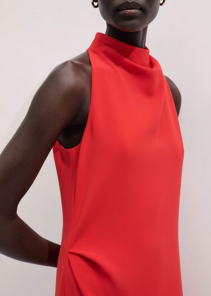 ME+EM Clothing Red Draped Full Length Dress