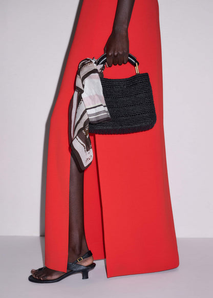 ME+EM Clothing Red Draped Full Length Dress