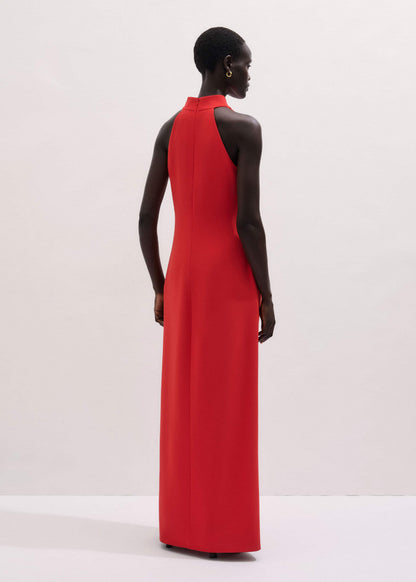 ME+EM Clothing Red Draped Full Length Dress