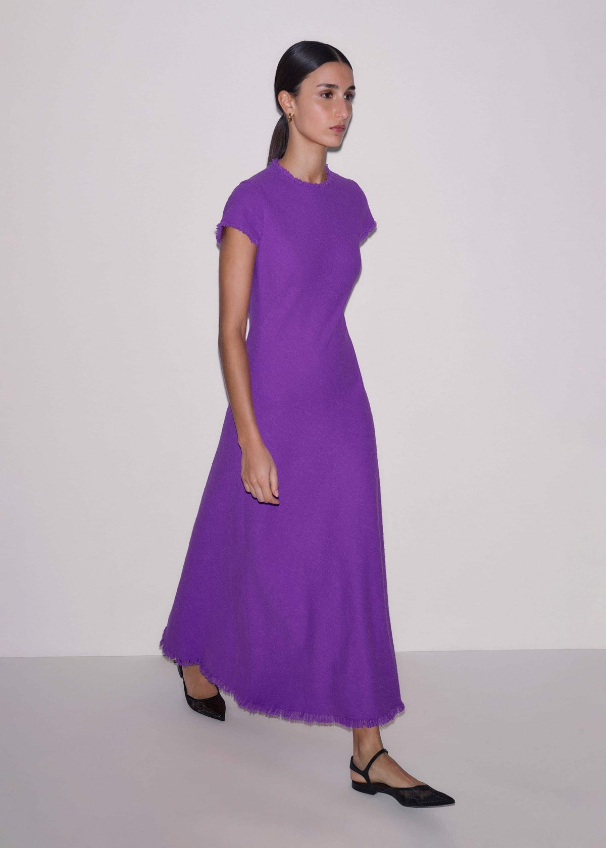 ME+EM Clothing Purple Bias Cut AM-PM Maxi Dress