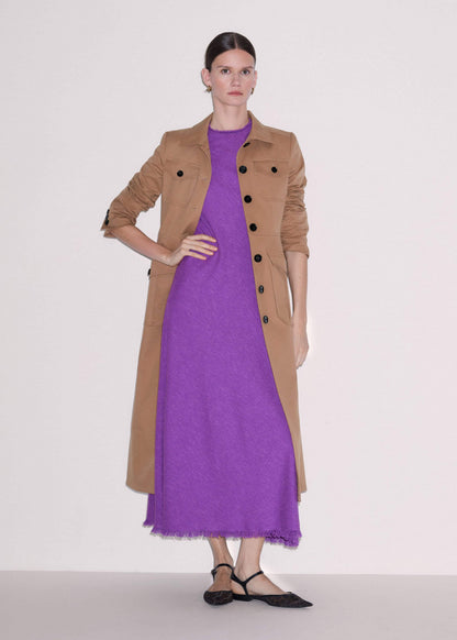 ME+EM Clothing Purple Bias Cut AM-PM Maxi Dress