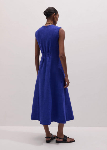 ME+EM Clothing Blue Desk-To-Dinner Fit And Flare Maxi Dress
