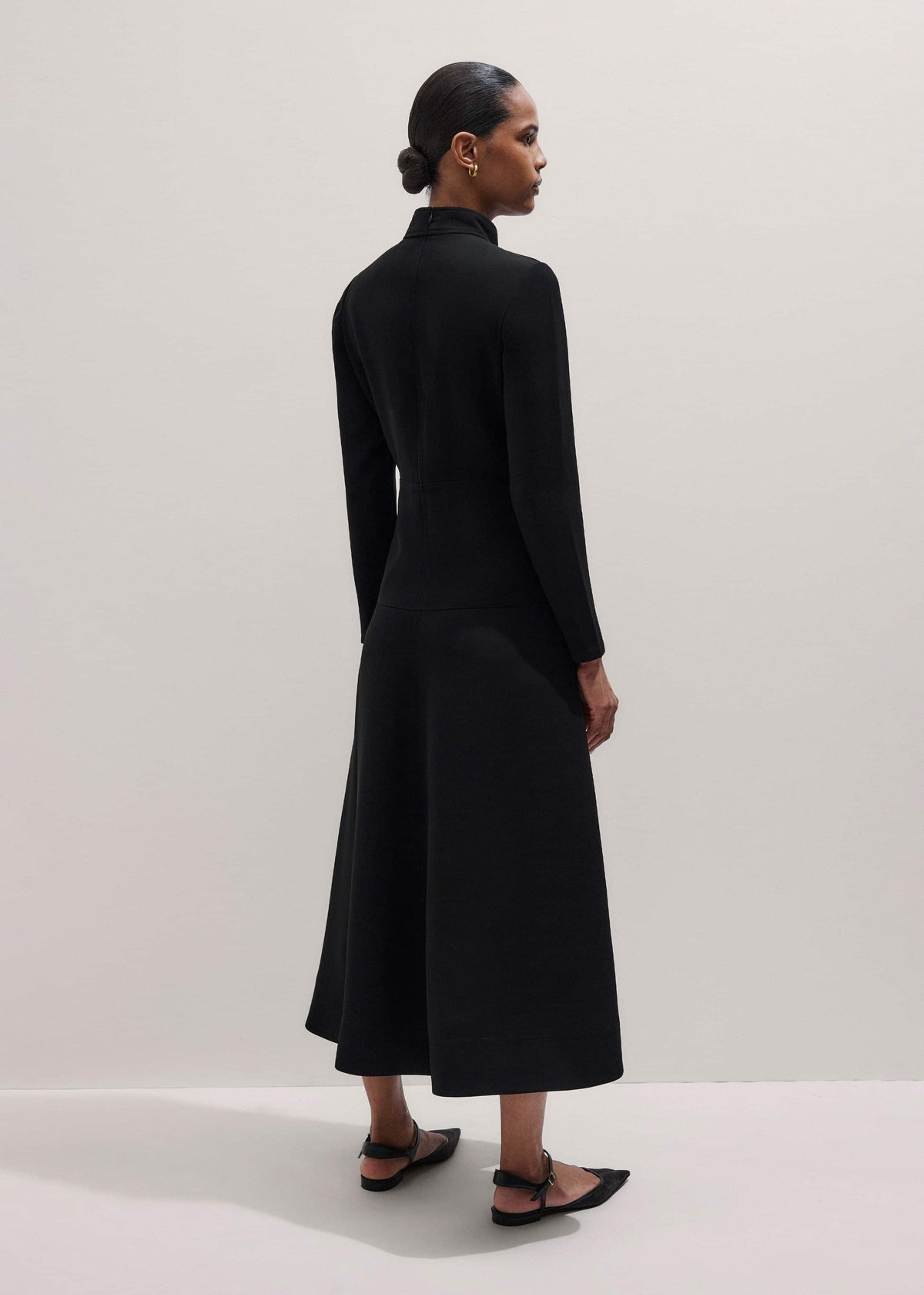 ME+EM Clothing Black A-Line Feature Button Maxi Dress