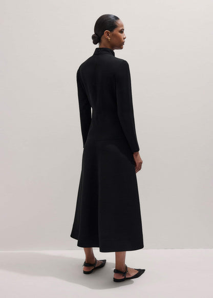 ME+EM Clothing Black A-Line Feature Button Maxi Dress