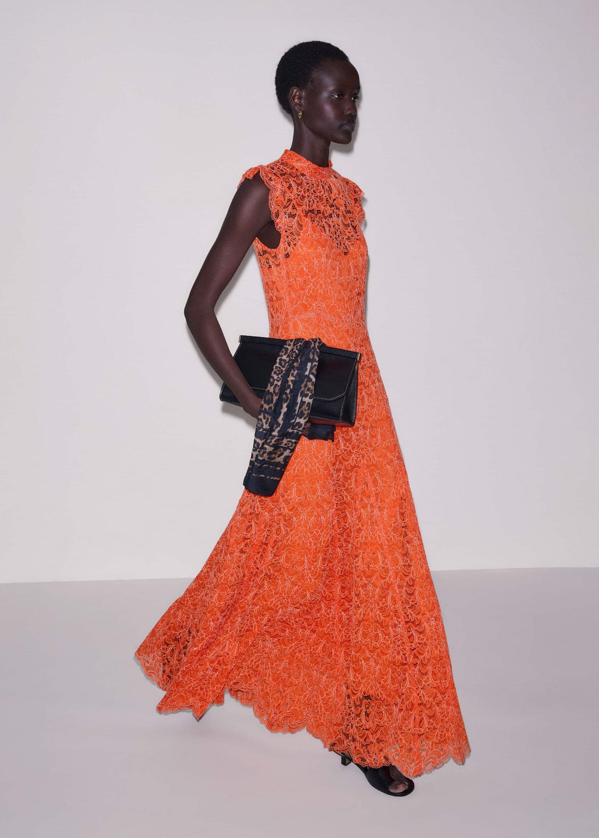 ME+EM Clothing Orange Two Tone Full Length Dress