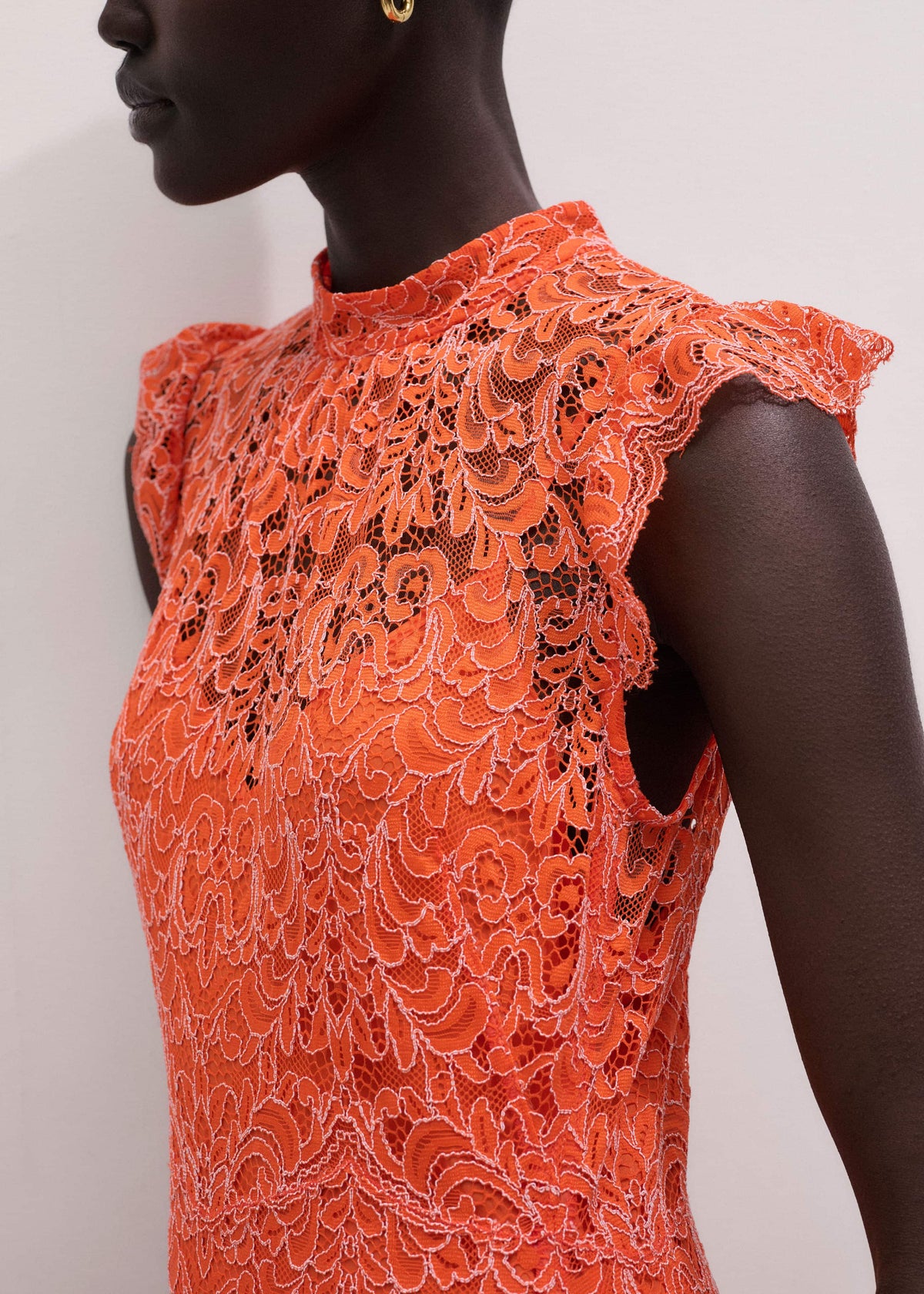 ME+EM Clothing Orange Two Tone Full Length Dress