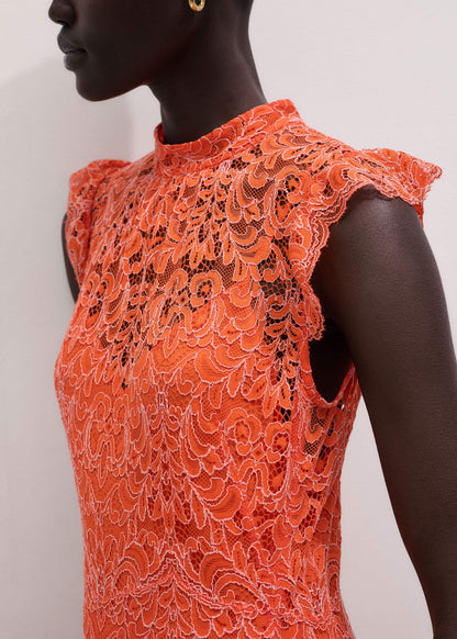 ME+EM Clothing Orange Two Tone Full Length Dress