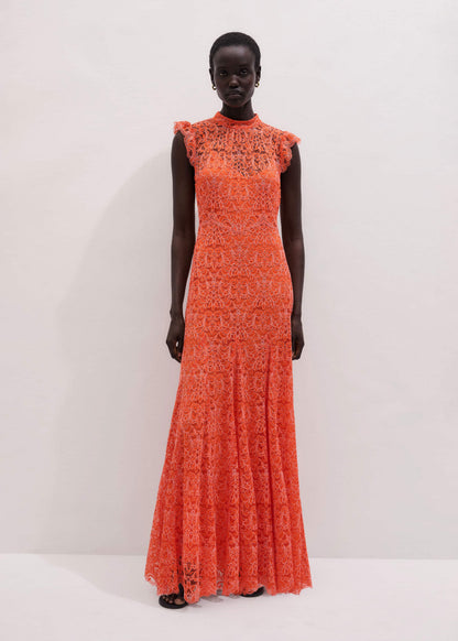 ME+EM Clothing Orange Two Tone Full Length Dress