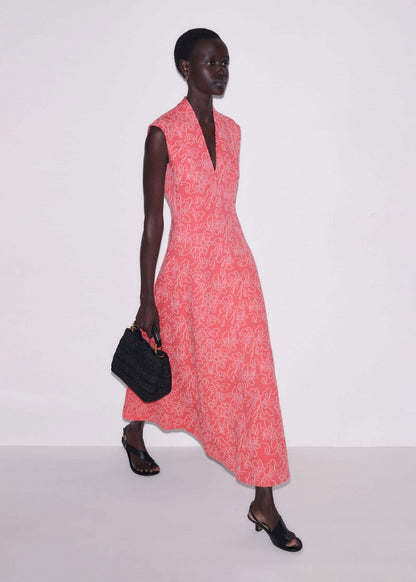 ME+EM Clothing Pink Panelled Fit + Flare Maxi Dress | ME+ME