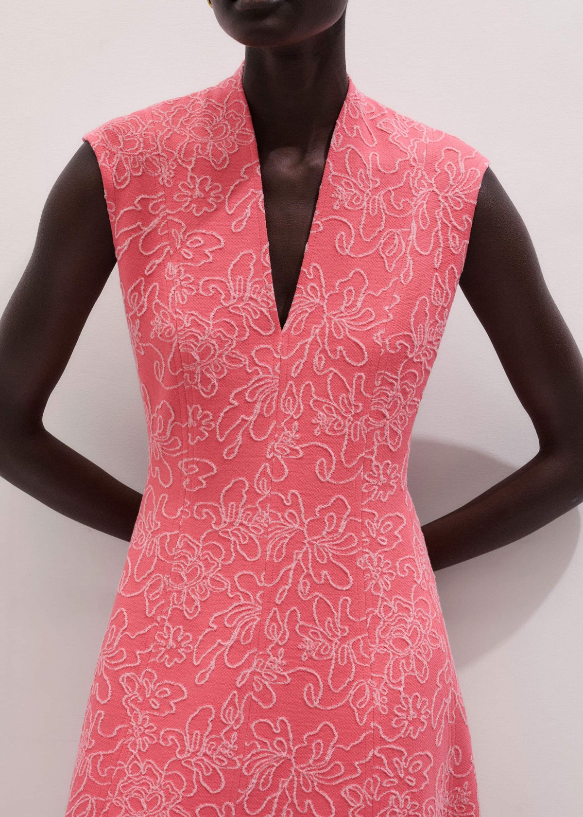 ME+EM Clothing Pink Panelled Fit + Flare Maxi Dress | ME+ME