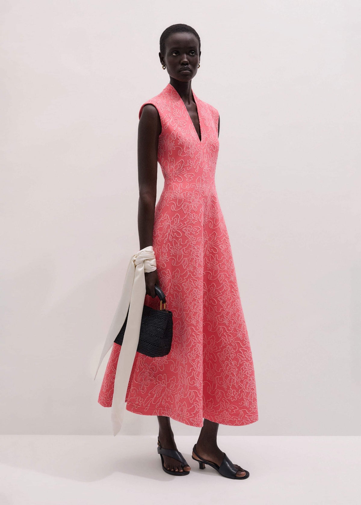 ME+EM Clothing Pink Panelled Fit + Flare Maxi Dress | ME+ME