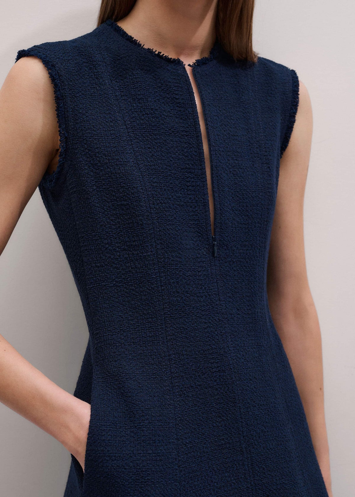 ME+EM Clothing Navy Desk-To-Dinner Fit + Flare Maxi Dress