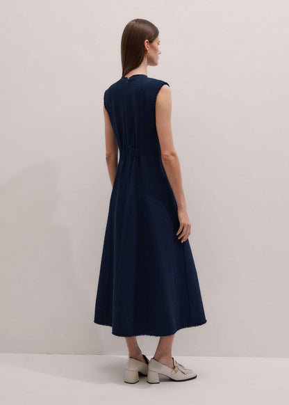 ME+EM Clothing Navy Desk-To-Dinner Fit + Flare Maxi Dress