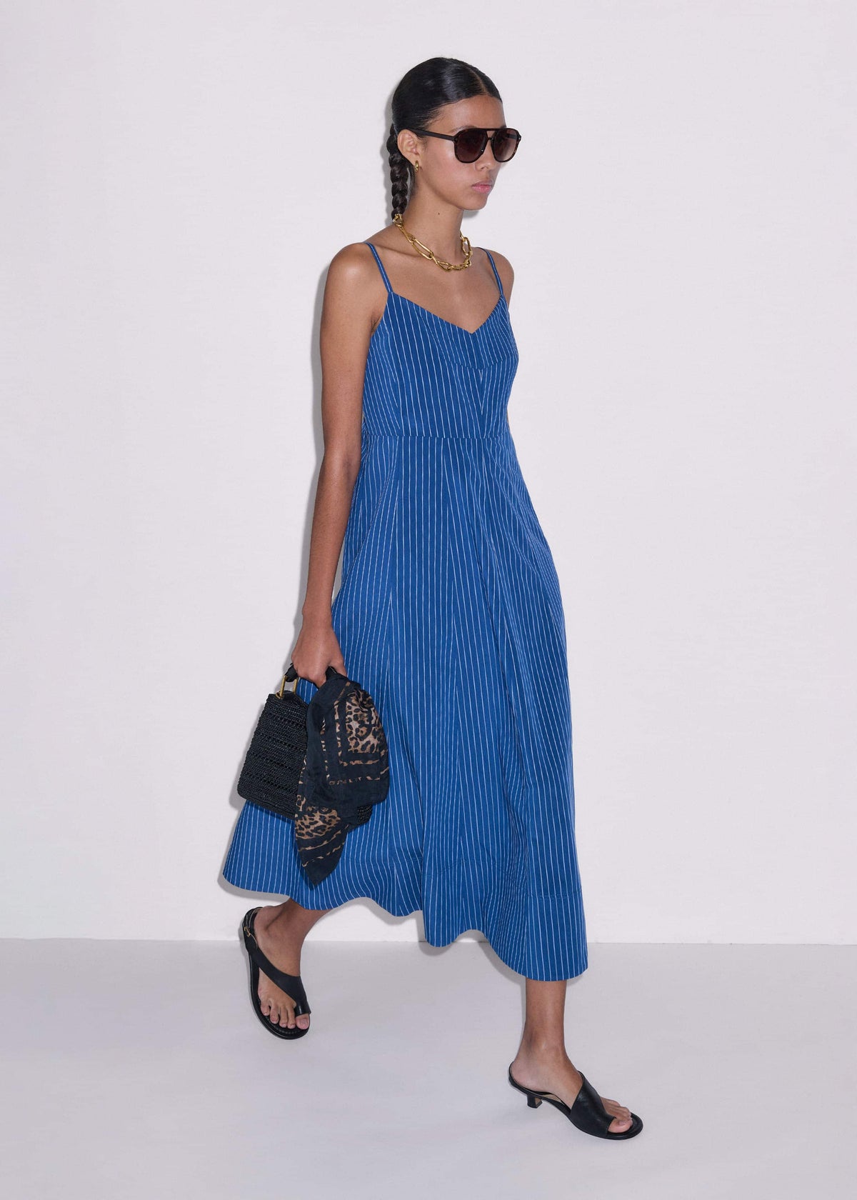 ME+EM Clothing Blue 2-In-1 Fit + Flare Maxi Dress