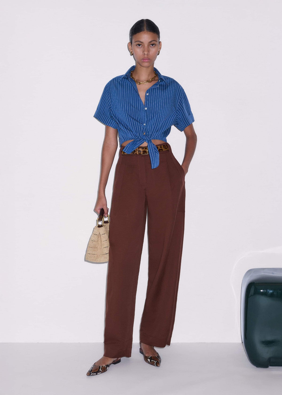 ME+EM Clothing Blue 2-In-1 Fit + Flare Maxi Dress