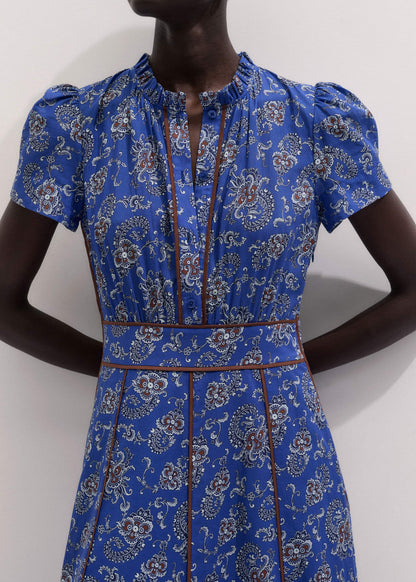 ME+EM Clothing Blue Fit + Flare Maxi Dress