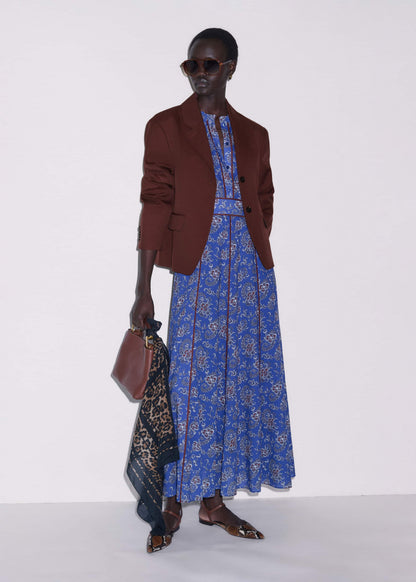 ME+EM Clothing Blue Fit + Flare Maxi Dress