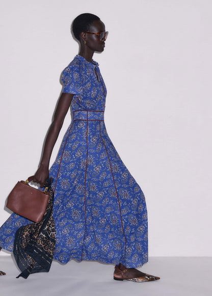ME+EM Clothing Blue Fit + Flare Maxi Dress