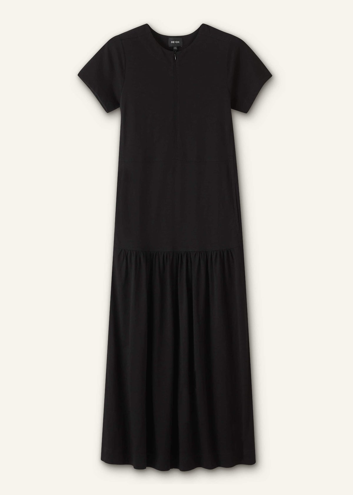 ME+EM Clothing Black A-Line Tiered Maxi Dress