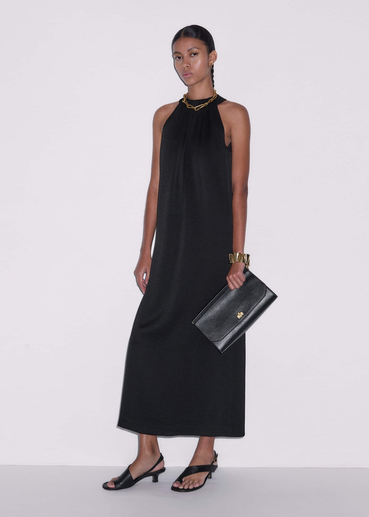 ME+EM Clothing Black Halterneck Maxi Dress