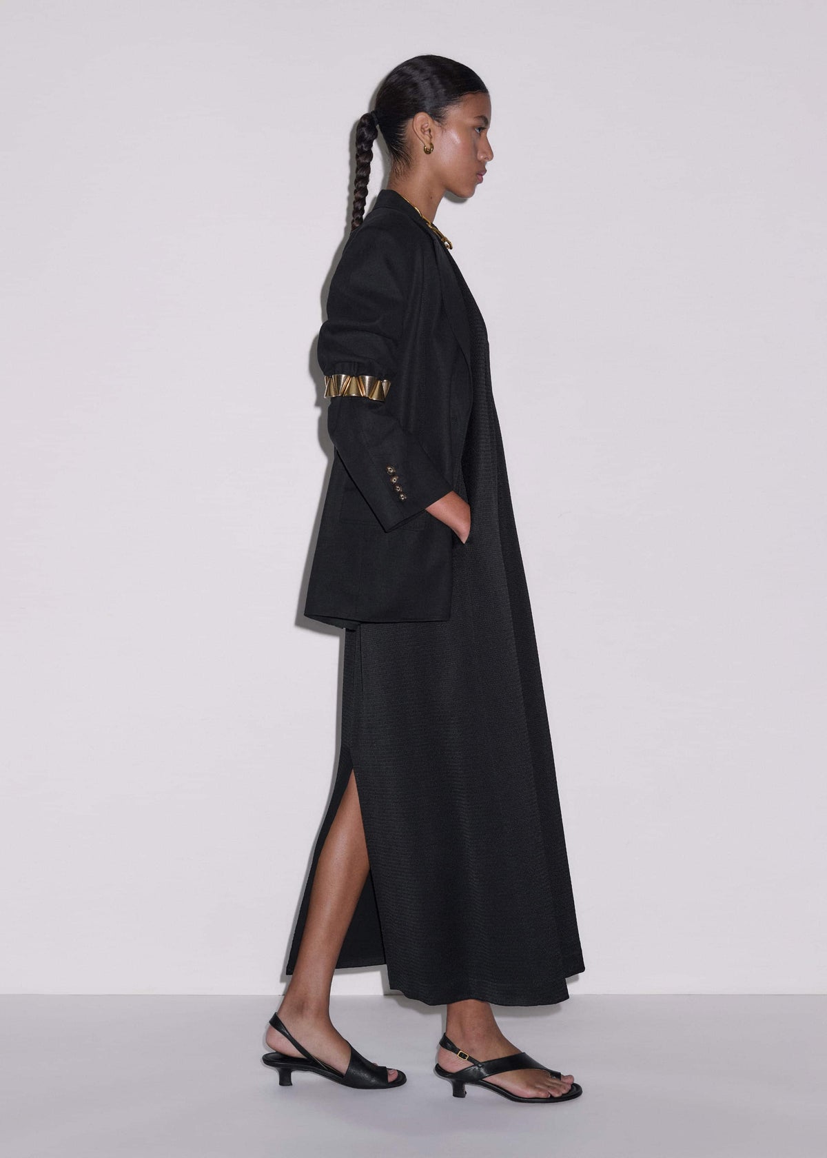 ME+EM Clothing Black Halterneck Maxi Dress