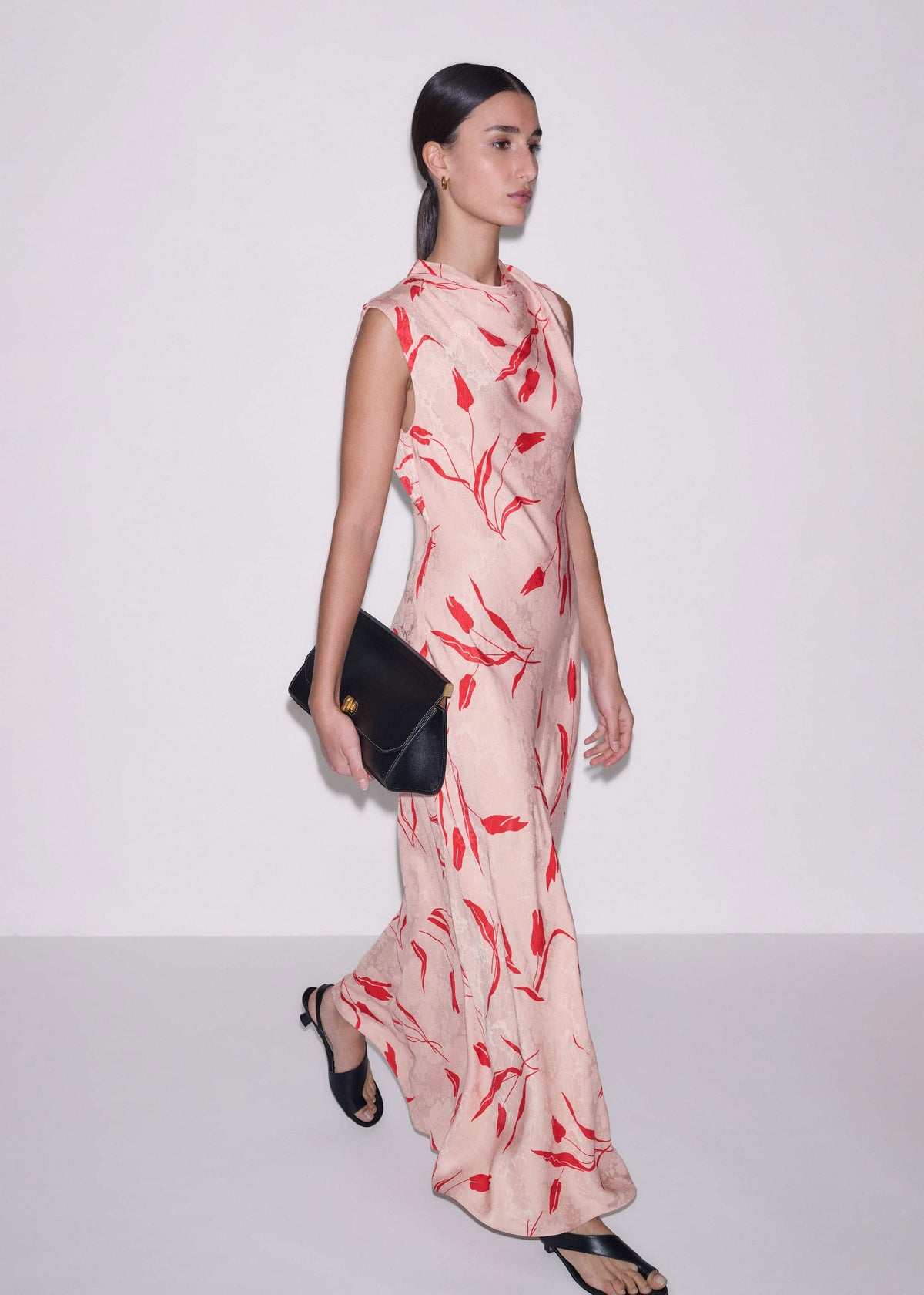 ME+EM Clothing Pink Bias Cut Maxi Dress