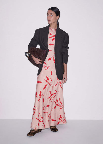 ME+EM Clothing Pink Bias Cut Maxi Dress