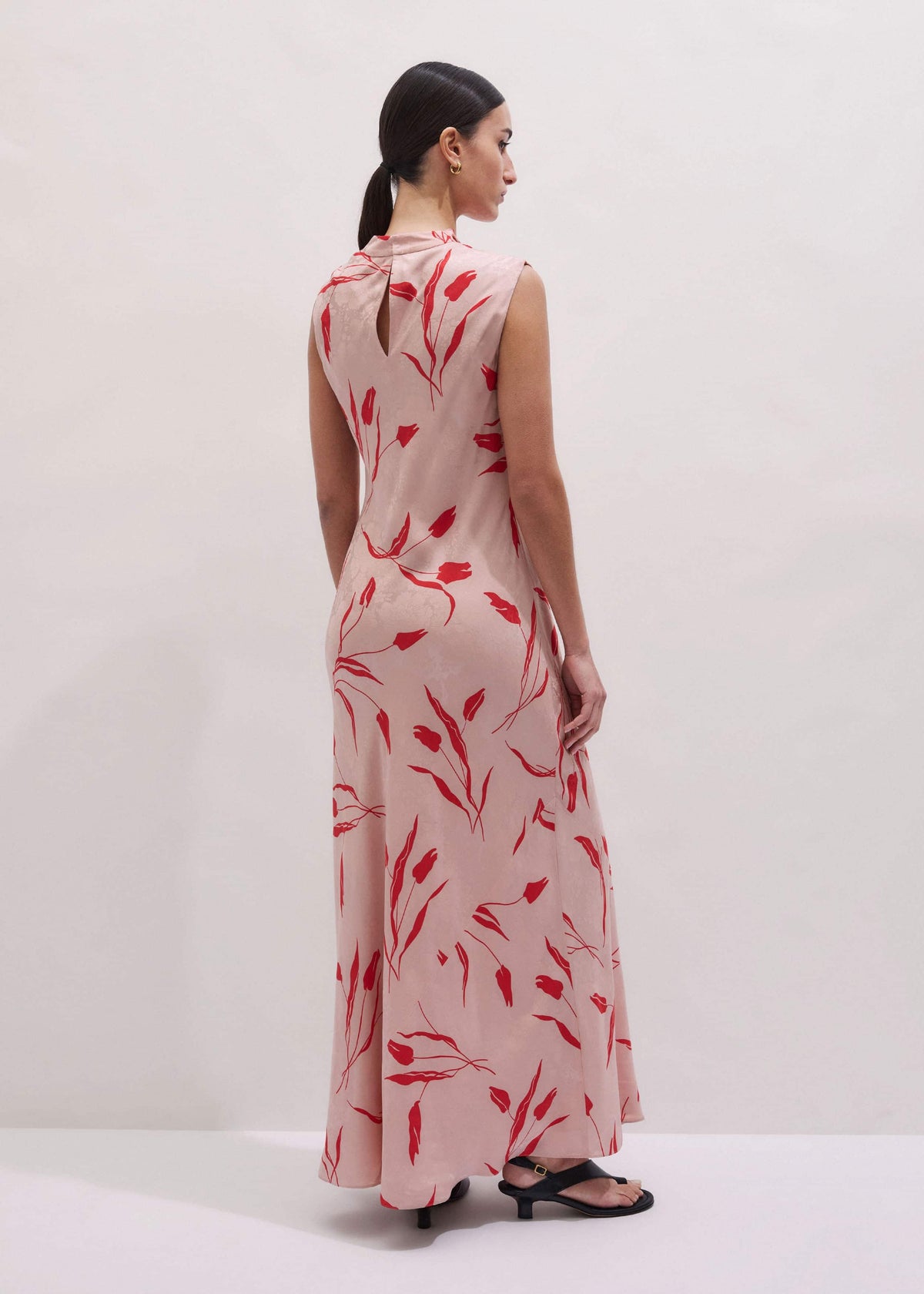 ME+EM Clothing Pink Bias Cut Maxi Dress