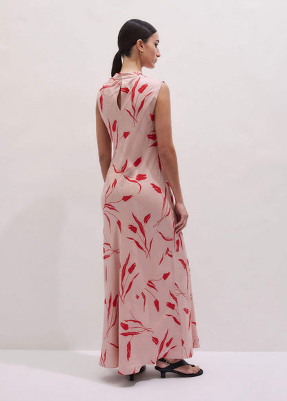 ME+EM Clothing Pink Bias Cut Maxi Dress
