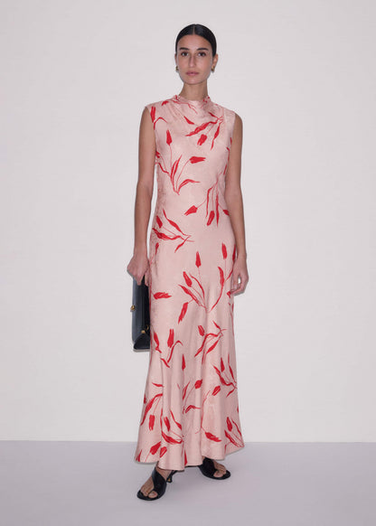 ME+EM Clothing Pink Bias Cut Maxi Dress