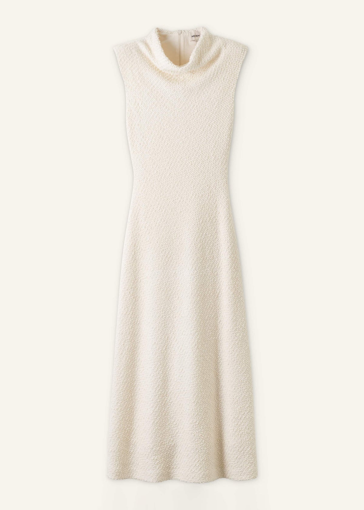 ME+EM Clothing Cream Cowl Neck Fit and Flare Maxi Dress