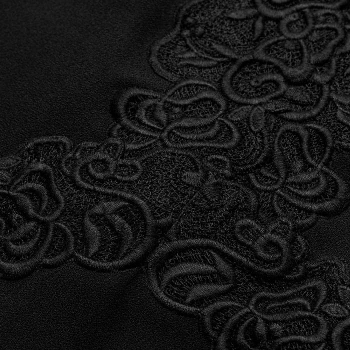 ME+EM Clothing Black Fit + Flare Lace Detail Maxi Dress