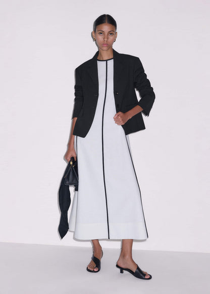 ME+EM Clothing White Crease-Less Linen Effortless Maxi Dress