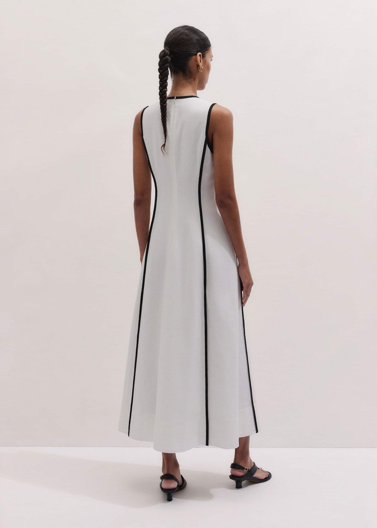 ME+EM Clothing White Crease-Less Linen Effortless Maxi Dress