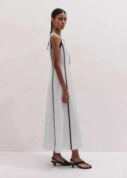 ME+EM Clothing White Crease-Less Linen Effortless Maxi Dress