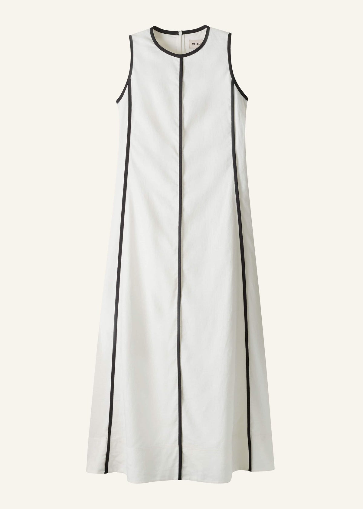 ME+EM Clothing White Crease-Less Linen Effortless Maxi Dress