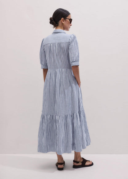 ME+EM Clothing Navy Midi Shirt Dress