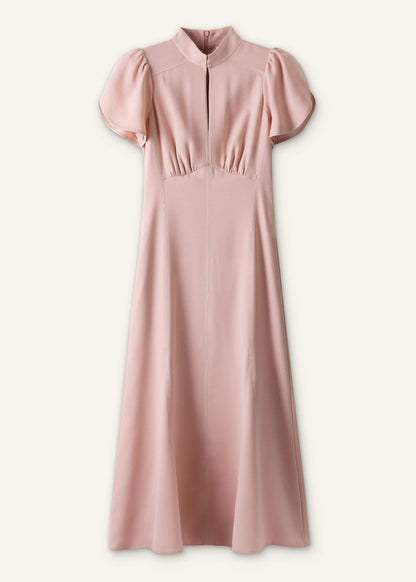 ME+EM Clothing Smoke Pink Contrast Stitch Midi Dress