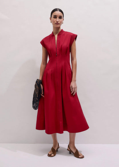 ME+EM Clothing Red Sporty Smart Midi Dress