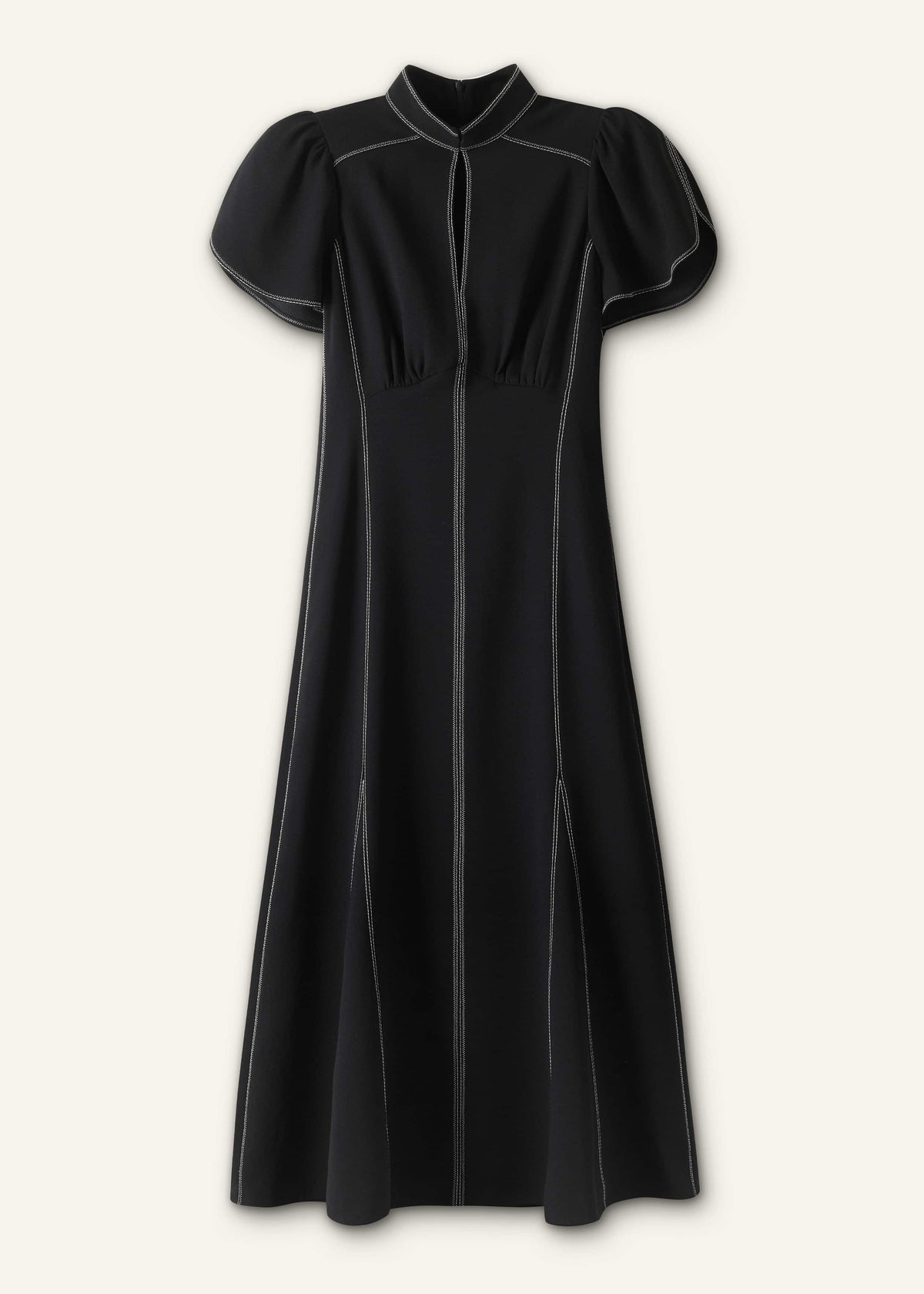 ME+EM Clothing Black Contrast Stitch Midi Dress
