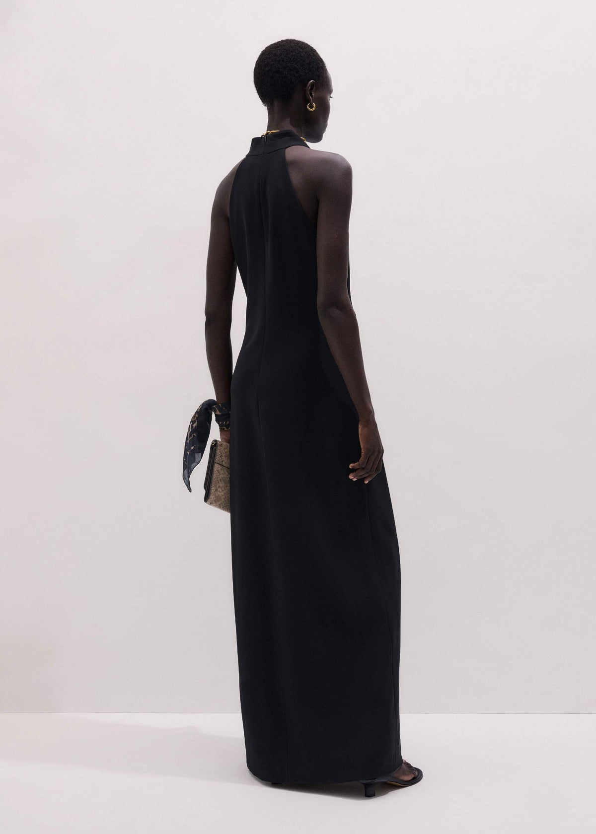 ME+EM Clothing Black Draped Full Length Dress