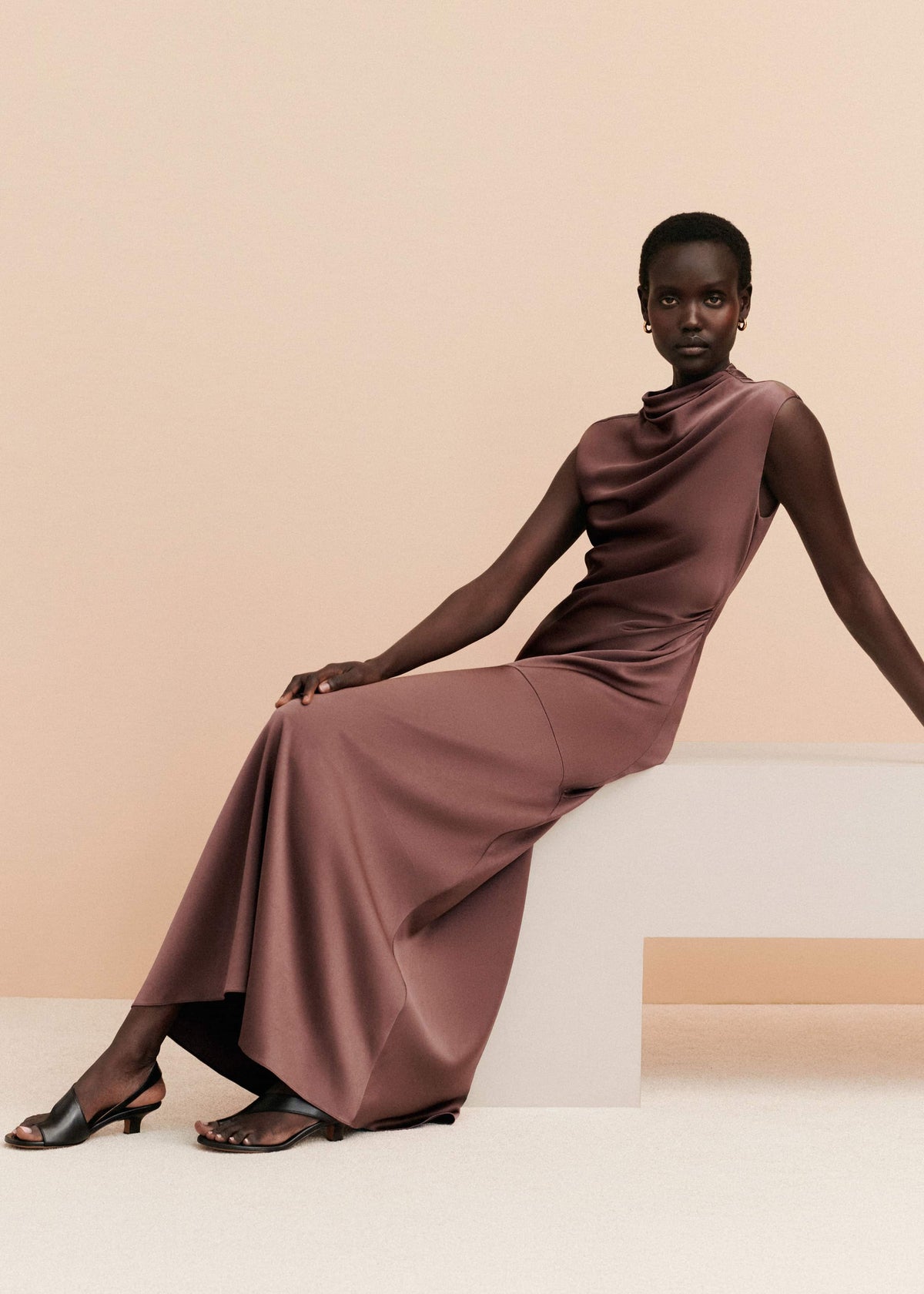 ME+EM Clothing Cinnamon Bias Cut Full Length Dress