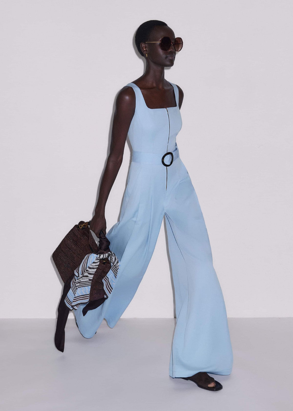 ME+EM Clothing Blue Wide-Leg Jumpsuit