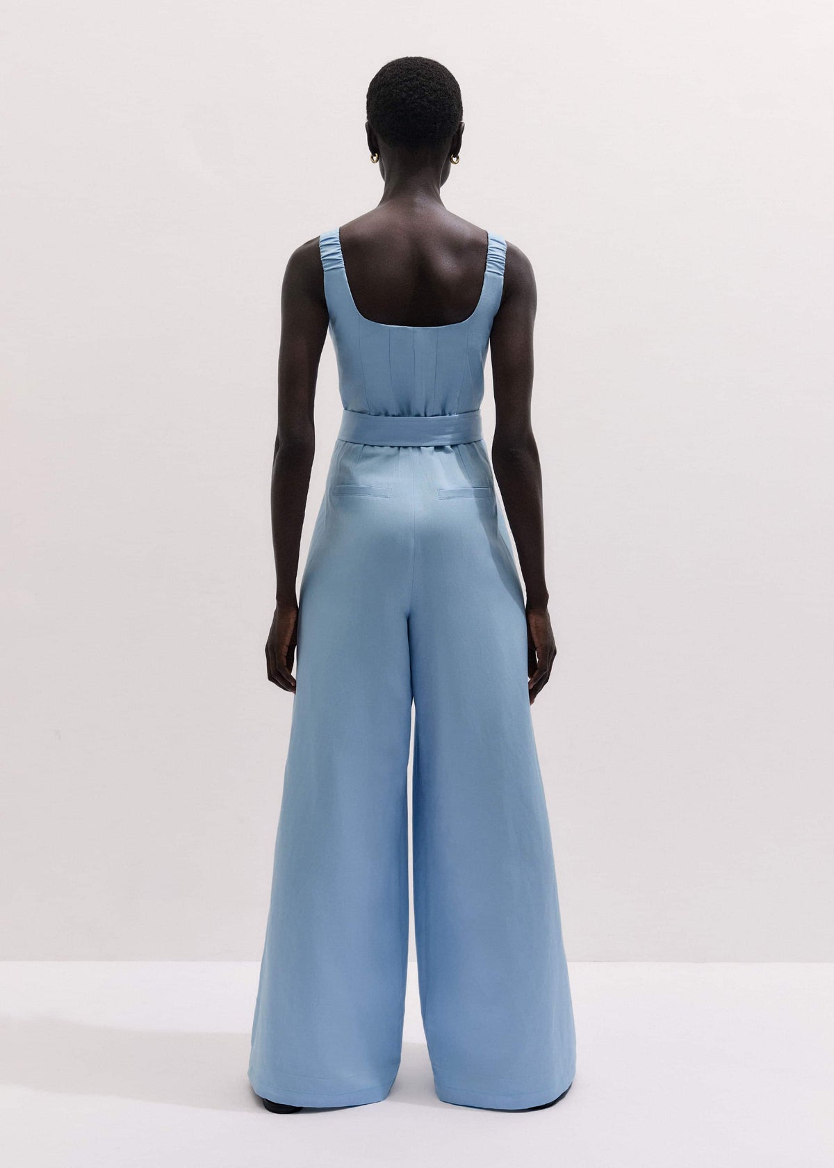 ME+EM Clothing Blue Wide-Leg Jumpsuit