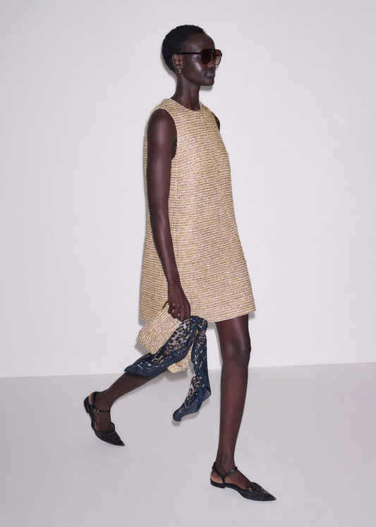 ME+EM Clothing Gold Metallic Mini Dress