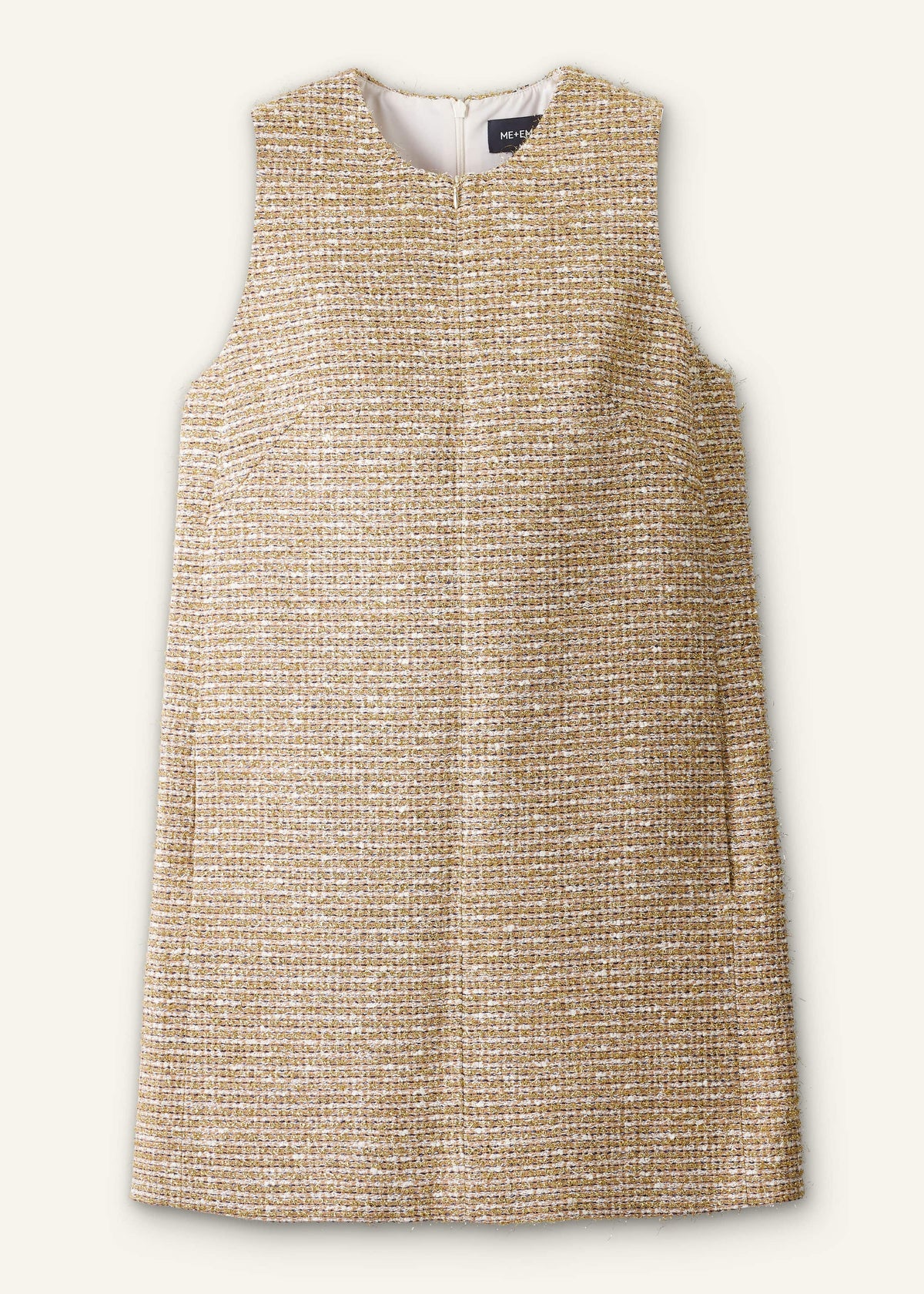 ME+EM Clothing Gold Metallic Mini Dress