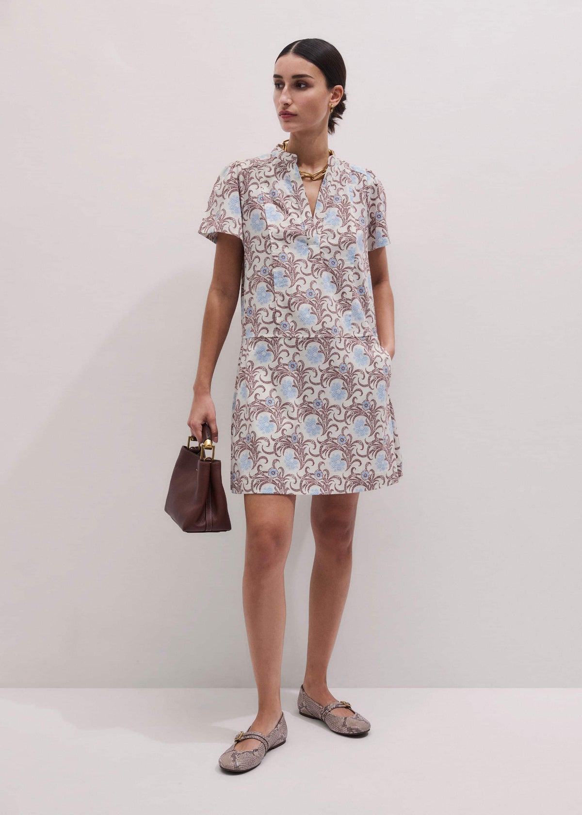 ME+EM Clothing Cream Summer Swing Dress